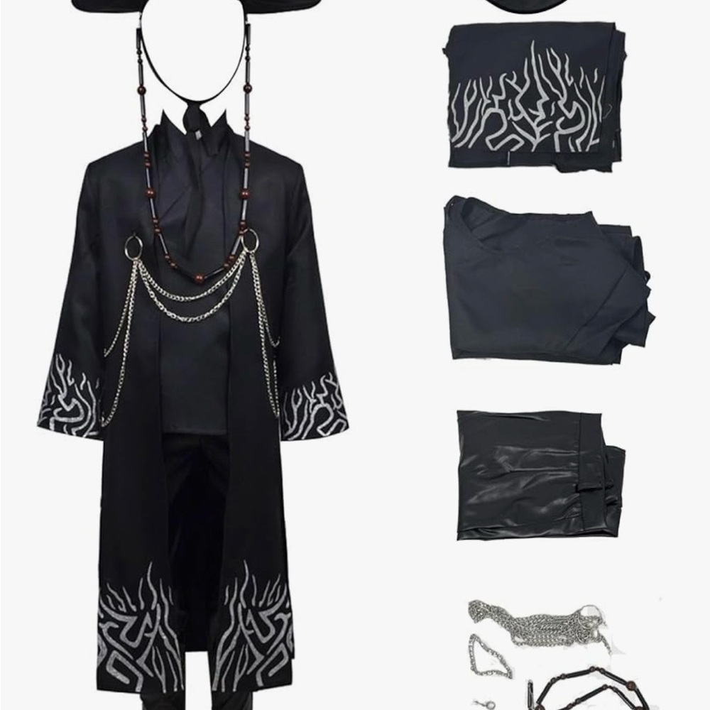 Amazon Black and Silver Kids Halloween Costume